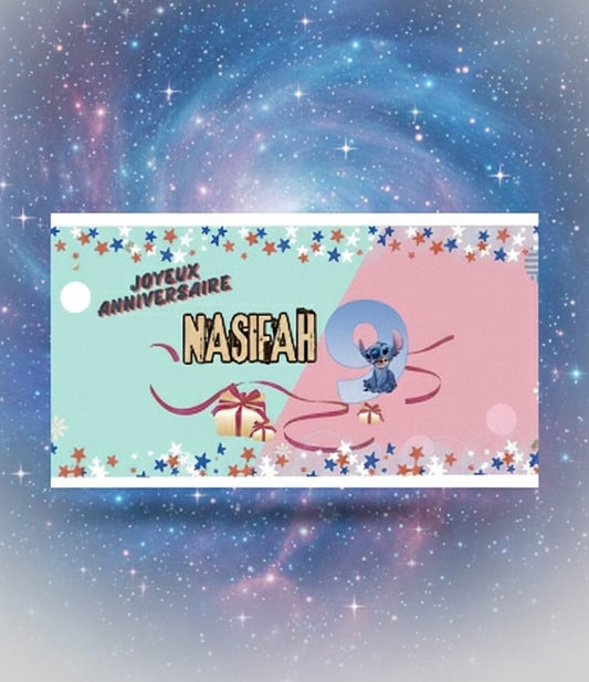 Stitch Theme - Custom Birthday Sticker